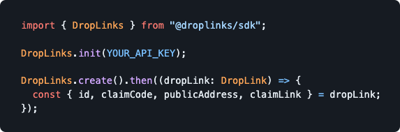 The Droplinks SDK
